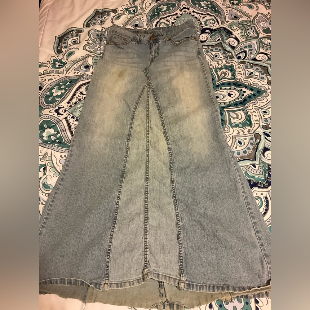 Long jean skirt